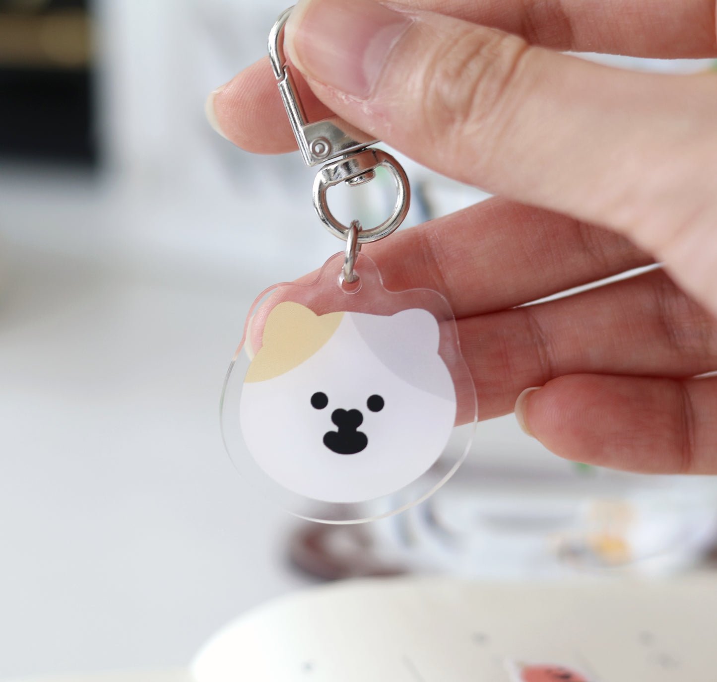 MeMe Cat Keychain
