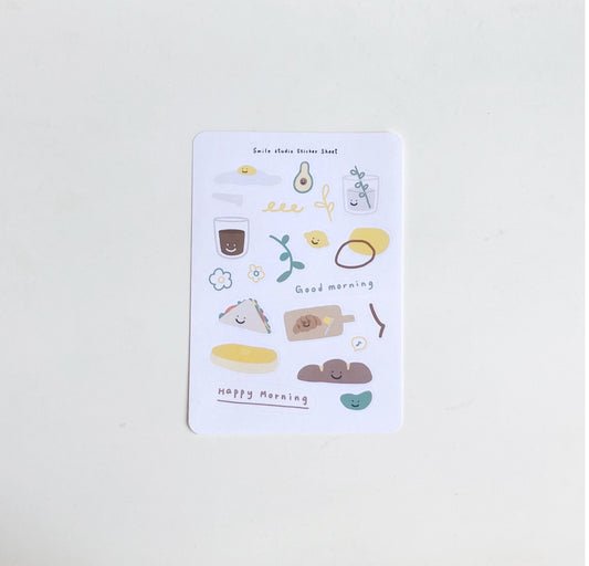 Smile Breakfast Sticker Sheet