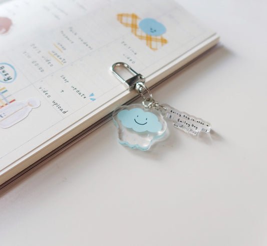 Smile Rainy Cloud Keychain